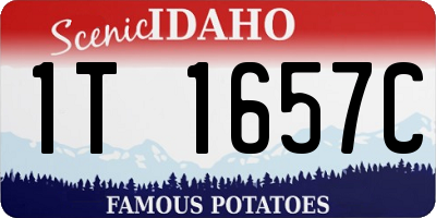 ID license plate 1T1657C