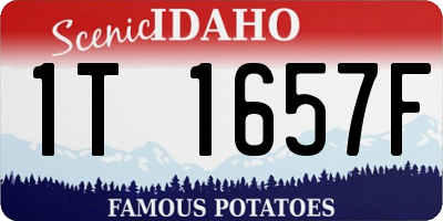 ID license plate 1T1657F
