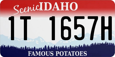ID license plate 1T1657H