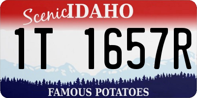 ID license plate 1T1657R