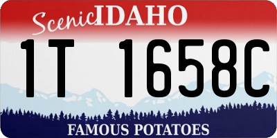 ID license plate 1T1658C