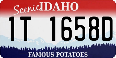 ID license plate 1T1658D