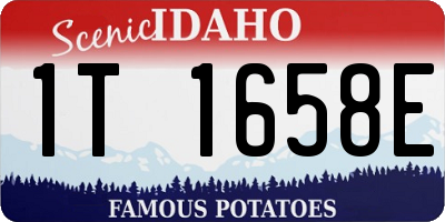 ID license plate 1T1658E