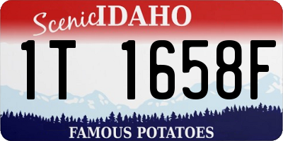 ID license plate 1T1658F