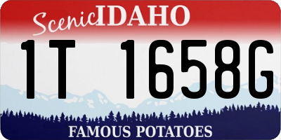 ID license plate 1T1658G