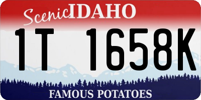 ID license plate 1T1658K