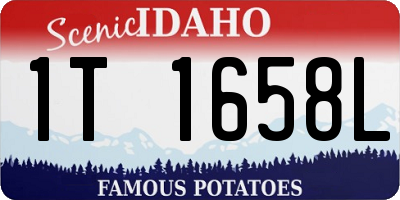 ID license plate 1T1658L