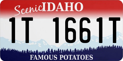 ID license plate 1T1661T