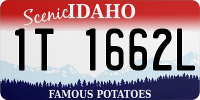 ID license plate 1T1662L