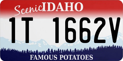 ID license plate 1T1662V