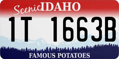 ID license plate 1T1663B
