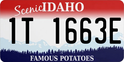ID license plate 1T1663E