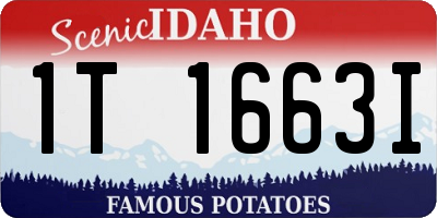 ID license plate 1T1663I