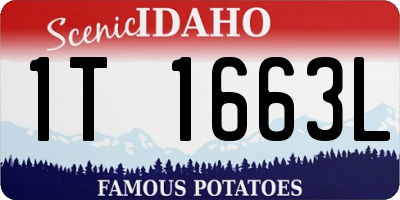 ID license plate 1T1663L