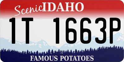 ID license plate 1T1663P