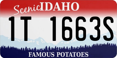 ID license plate 1T1663S