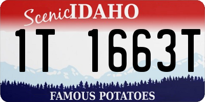 ID license plate 1T1663T