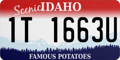 ID license plate 1T1663U