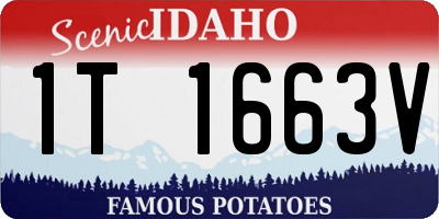 ID license plate 1T1663V