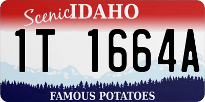 ID license plate 1T1664A
