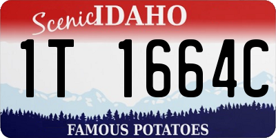 ID license plate 1T1664C
