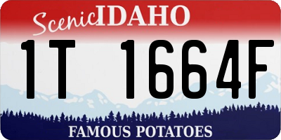 ID license plate 1T1664F