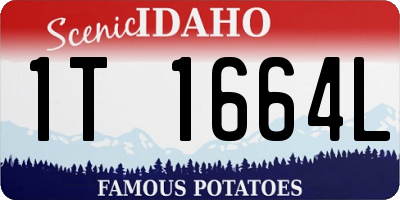 ID license plate 1T1664L