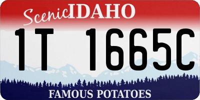 ID license plate 1T1665C
