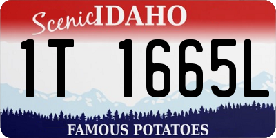 ID license plate 1T1665L
