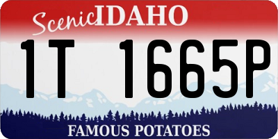 ID license plate 1T1665P