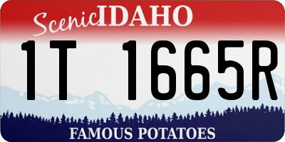 ID license plate 1T1665R