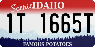 ID license plate 1T1665T