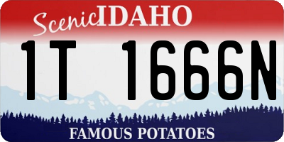 ID license plate 1T1666N