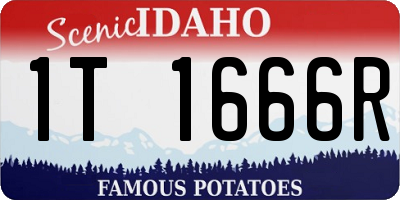 ID license plate 1T1666R