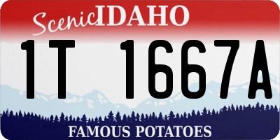 ID license plate 1T1667A