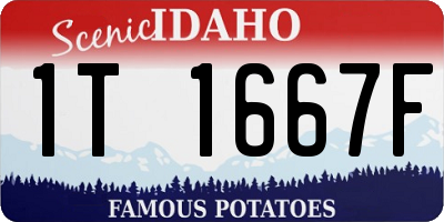ID license plate 1T1667F