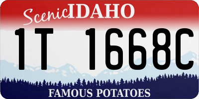 ID license plate 1T1668C