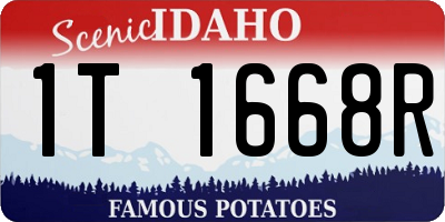 ID license plate 1T1668R
