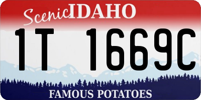 ID license plate 1T1669C