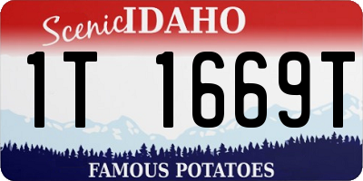 ID license plate 1T1669T