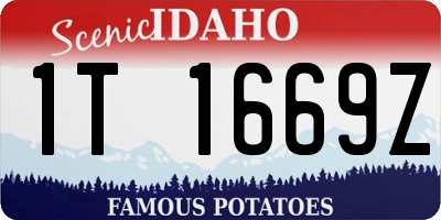 ID license plate 1T1669Z