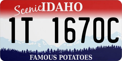 ID license plate 1T1670C