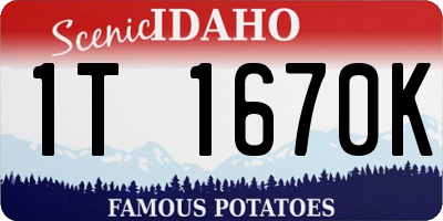 ID license plate 1T1670K