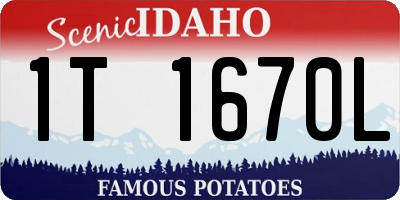 ID license plate 1T1670L