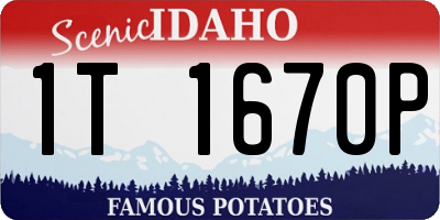 ID license plate 1T1670P