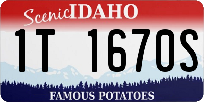 ID license plate 1T1670S