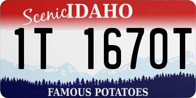 ID license plate 1T1670T