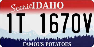 ID license plate 1T1670V
