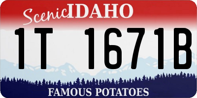 ID license plate 1T1671B