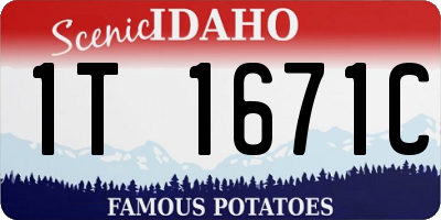 ID license plate 1T1671C